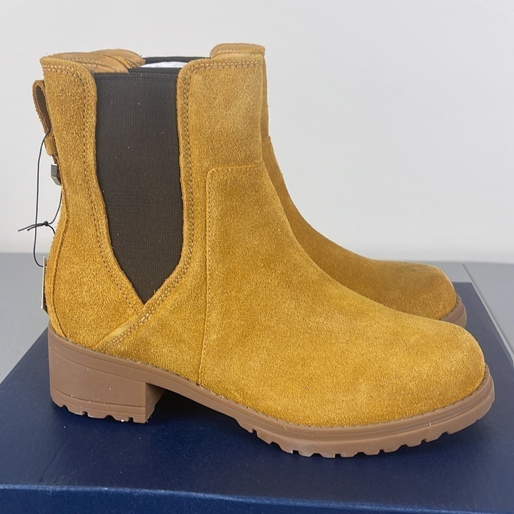Cole Haan Camea Waterproof Suede Combat Boot. - Picture 4 of 12